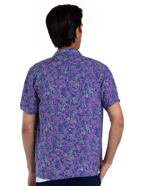 Purple Beachside Resort Shirt back