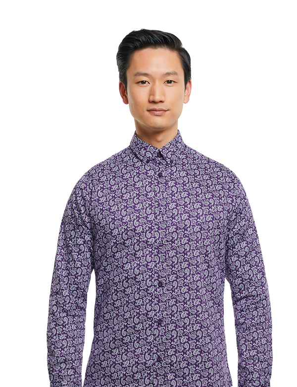 violet button up front center