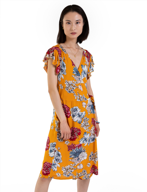 Floral Wrap Dress