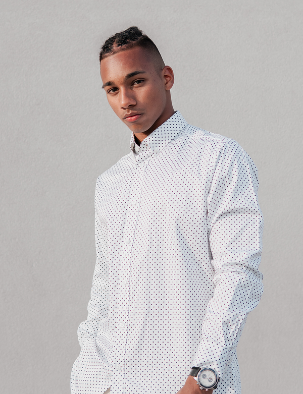 White Dotted Dress Shirt